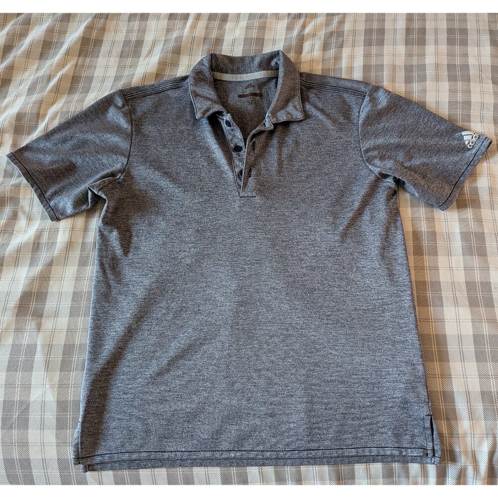 Men’s Adidas Heathered Blue Golf Polo Size Small